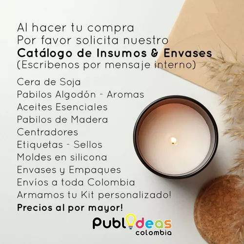 Kit Insumos Fabricación Velas Haz Tu Propia Vela Natural