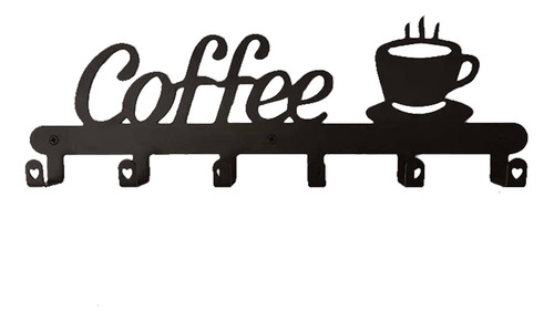 Soporte Taza Café Metálico.ganchos Colgador Pared Sin Tala