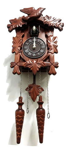 Reloj De Cuco Vintage Grande De Madera 33 X 24 Cm