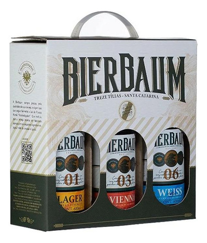 Kit Presente Cerveja Artesanal Bierbaum Maleta Com 3 Estilos