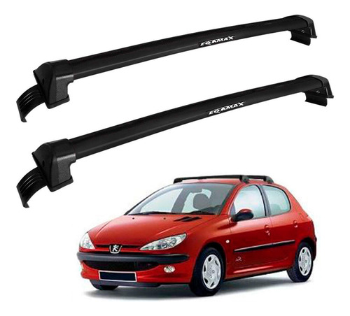 Barras Techo Eqmax New Wave Peugeot 206 4p 1999-2010 Negro