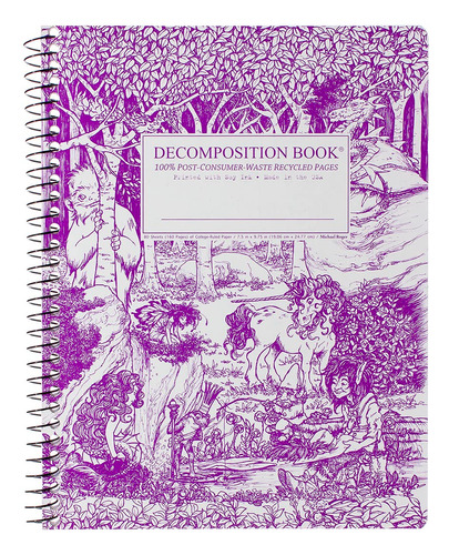 Cuaderno De Descomposicion En Espiral De Bosque De Cuentos D