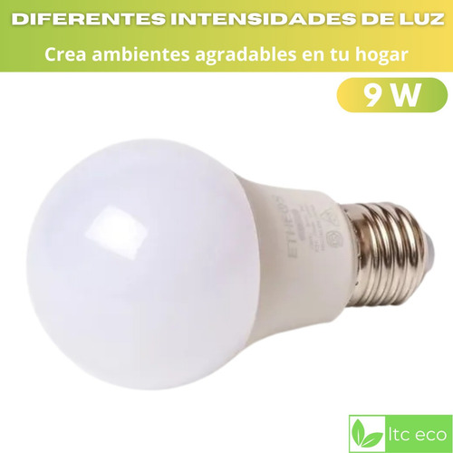 Imagen 4 de 8 de Foco Led 9w Etheos 3 Intensidades Lampara 220v X 10 Unid