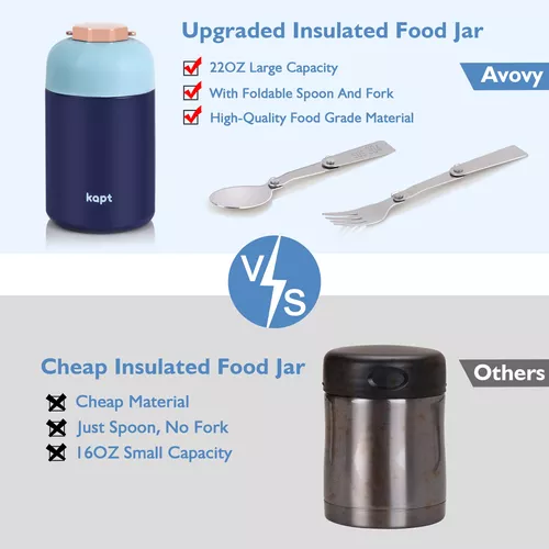 Termo Para Comida Caliente Portatil Grande Acero Inoxidable Insulated Lunch  16oz 