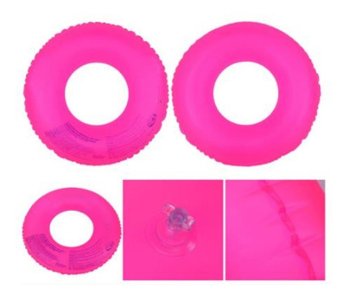 Dona Inflable Salvavidas Infantil Neon 51 Cm Playday Alberca Color Rosa