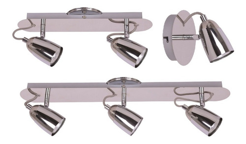 Imagen 3 de 5 de Aplique Luz Led D Pared Techo 2 Luces 7w Spot Gu10 Moderno