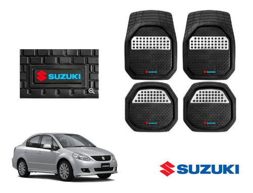 Tapetes 4pz Charola 3d Logo Suzuki Sx4 Sedan 2008 A 2014