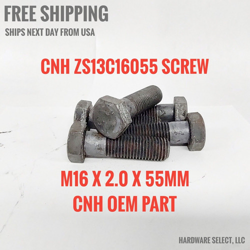 Zs13c16055 New Holland Oem Screw M16-2.0 X 55mm Hex Hd C Oaj