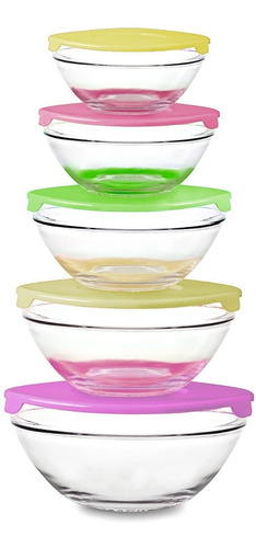 Set Bowls X5 Carol Apilables -apto Microondas Y Freezer