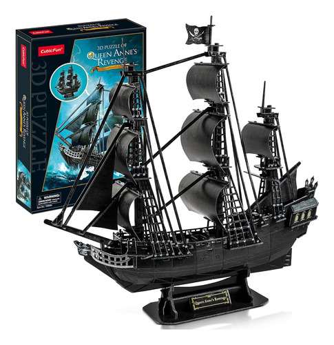 Barco Pirata 3d Cubicfun ,para Construir , 180 Piezas