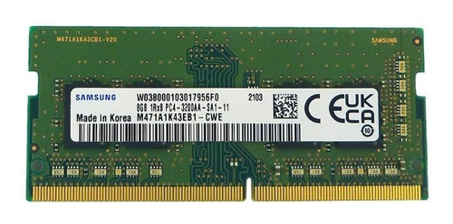 Memoria Ram Notebook Color Verde 8gb 1 Samsung M471a1k43eb1- (Usado)