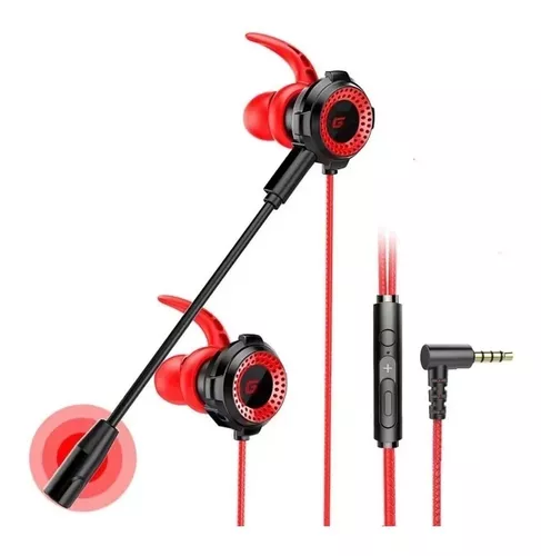 Auriculares in-ear gamer BUKU Gaming MH-014 MH-014 rojo y negro