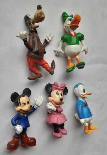 5 Muñecos Disney / Mickey - Minie - Daisy - Donald Tribilín
