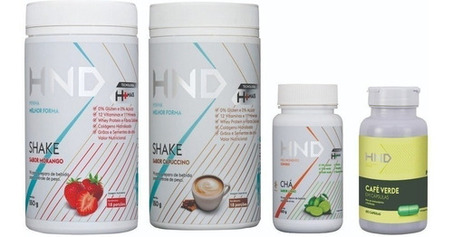 Kit H+ 02 Shakes + Cha Termogênico 150g + Cafe Verde Hinode