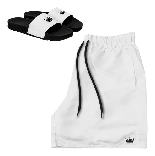 Kit 2 Short Praia Masculino Coroa Bermuda Verão Short Tactel Verão