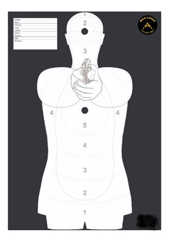 Alvo Silhueta Personalizado C/ Adesivo - 100 Peças