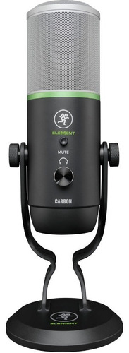 Mackie Carbon Microfono Condenser Usb Multipatron Color Negro