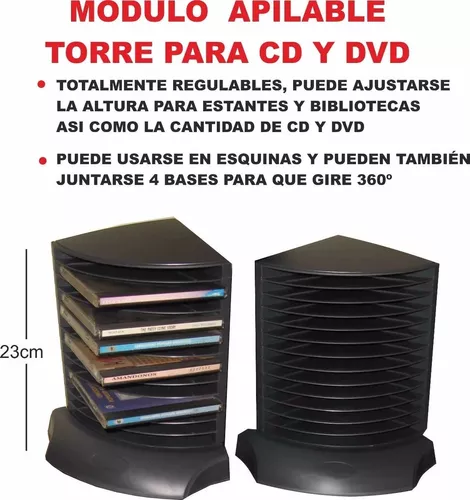 Modulo Porta Cd Dvd Regulable P Escritorio Biblioteca Estan