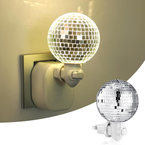 Lámpara Led De Noche De Bola De Discoteca Con Enchufe De Par