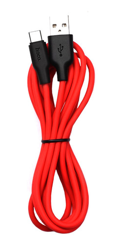 Cable Usb A Tipo C 1m Hoco X21 Plus Rojo De Alta Calidad