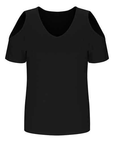 Top De Moda Con Hombros Descubiertos Y Transpirable De Color