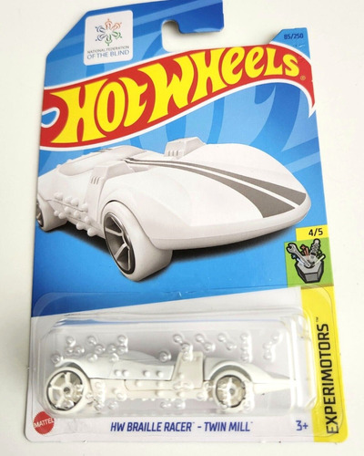 Hot Wheels Blanco Hw Braille Racer Twin Mill Escala 1:64