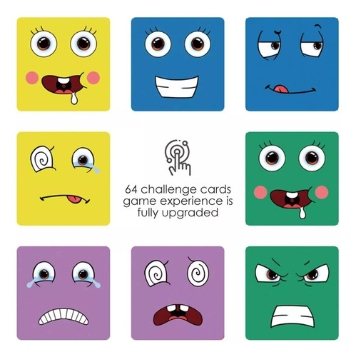 Montessori Puzzle Expresiones Con 64 Tarjetas De Emoticonos