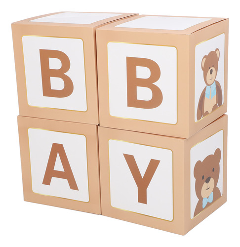 Cajas Con Forma De Globo Con Estampado Animal Letters Baby E