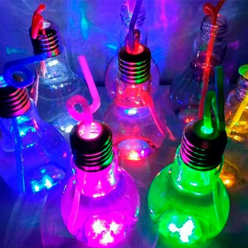 10 Vaso Lampara Trago Luminoso Led Fiestas Cotillon Deco