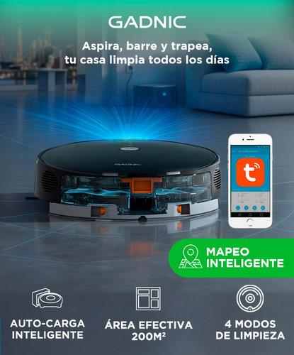 Aspiradora Trapeadora Gadnic Clean Duo Z900 Control App