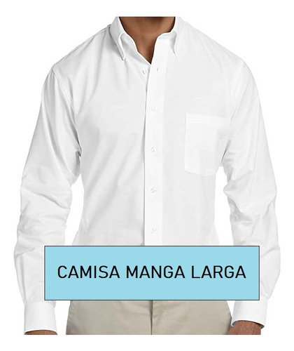 Camisa De Vestir Para Hombre Casual Formal Lisa Manga Larga