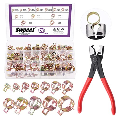 121pcs 7-22mm Spring Band Hose Clamps With Cv Boot Hose...