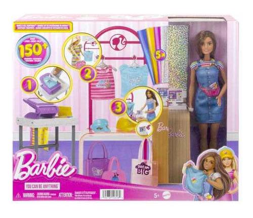 Set Barbie Diseñadora De Modas Fashionista Mattel Con Acces