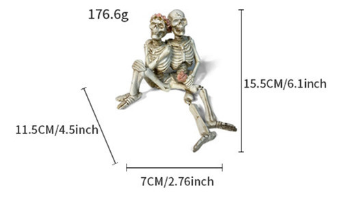 Figura De Pareja De Esqueletos Para Halloween, Decoración Ar