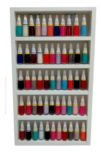 Organizador Para Esmaltes De Unhas Duda Artes Com Capacidade Para 100 Esmaltes - 5 Compartimentos Branco