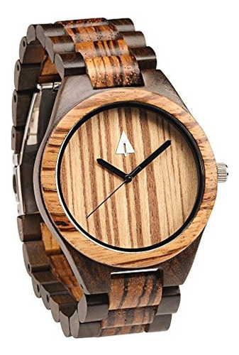 Reloj Treehut De Madera De Ebano Y Madera De Ebano Con Corre