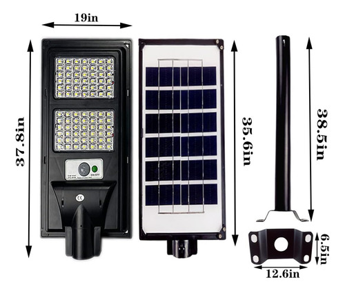Luz De Calle Solar Glw 200w Con Sensor De Movimiento, Luz...