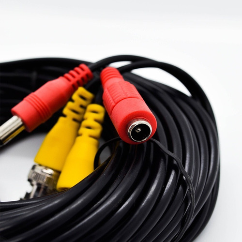 Imagen 3 de 10 de Cable Coaxil 15mts Con Alimentacion Camara. Pv15