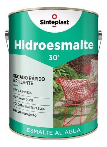 Hidroesmalte Al Agua Secado Rapido Brillante 1 Lts