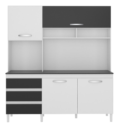 Mueble De Cocina Florencia Blanco/negro 