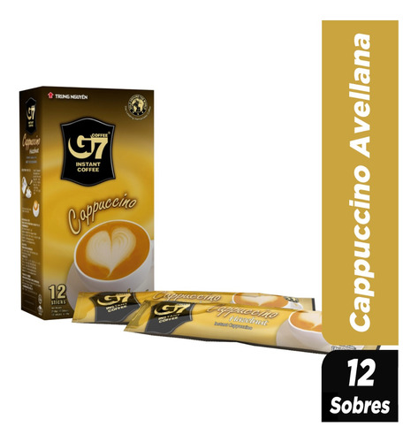 Café Cappuccino Avellana 12 Sobres G7 Coffee - Trung Nguyen 