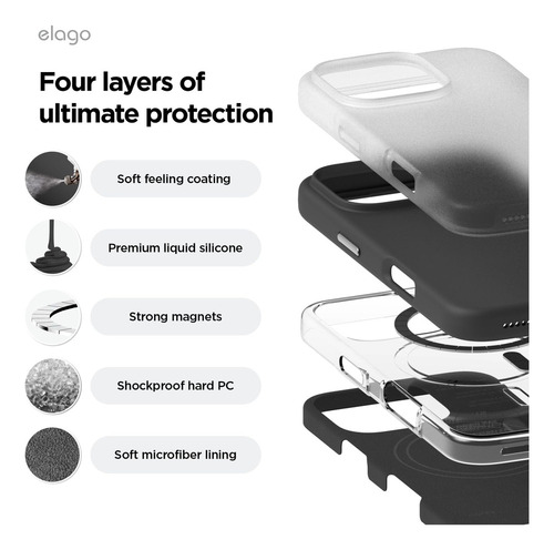 A Capa De Silicone Magnética Elago Para iPhone 16 Pro 6.3