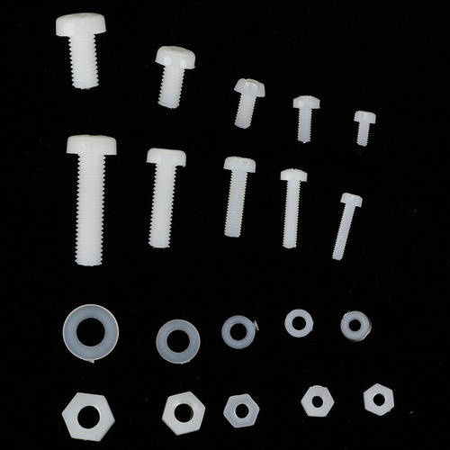 . 270 Unids/caja M2/m2.5/m3/m4/m5 Nylon Tornillo Arandela