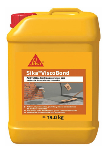 Sika Viscobond Aditivo Latex Adhiere E Impermeabiliza 19kg