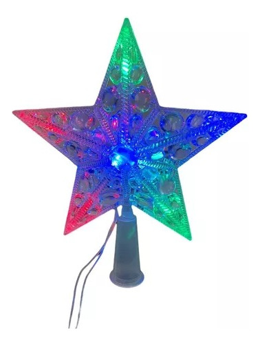 Estrella De Navidad Luminicente Multicolor Diamantada
