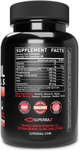 Aceite De Krill Antartico 120 C