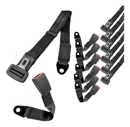 Kit 6 Cintos De Segurança Universal Dois Pontos Abdominal