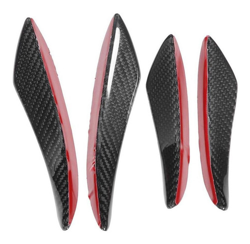 4pcs/set Universal De Fibra De Carbono Parachoques Canards L