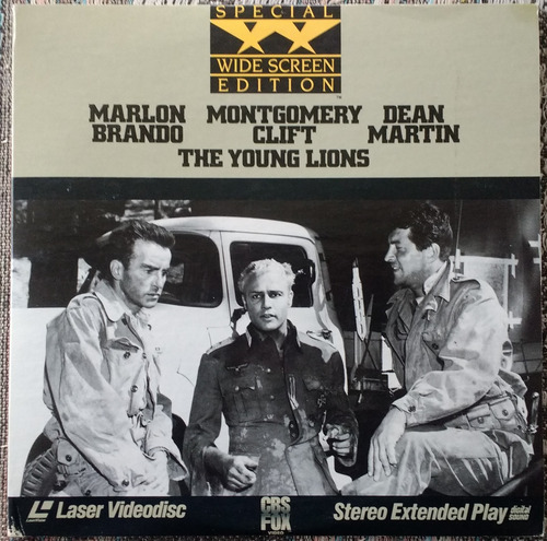 The Young Lions (1958) Laserdisc 2 Laser Disc Marlon Brando (Usado)