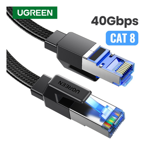 Cable de red cat 8Ugreen 30795 10m color negro